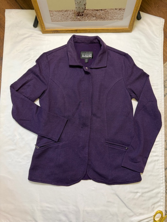 Miss Alliage Jackets & Blazers - Vintage Miss Alliage collection size medium Deep Purple Fleece Blazer Jacket